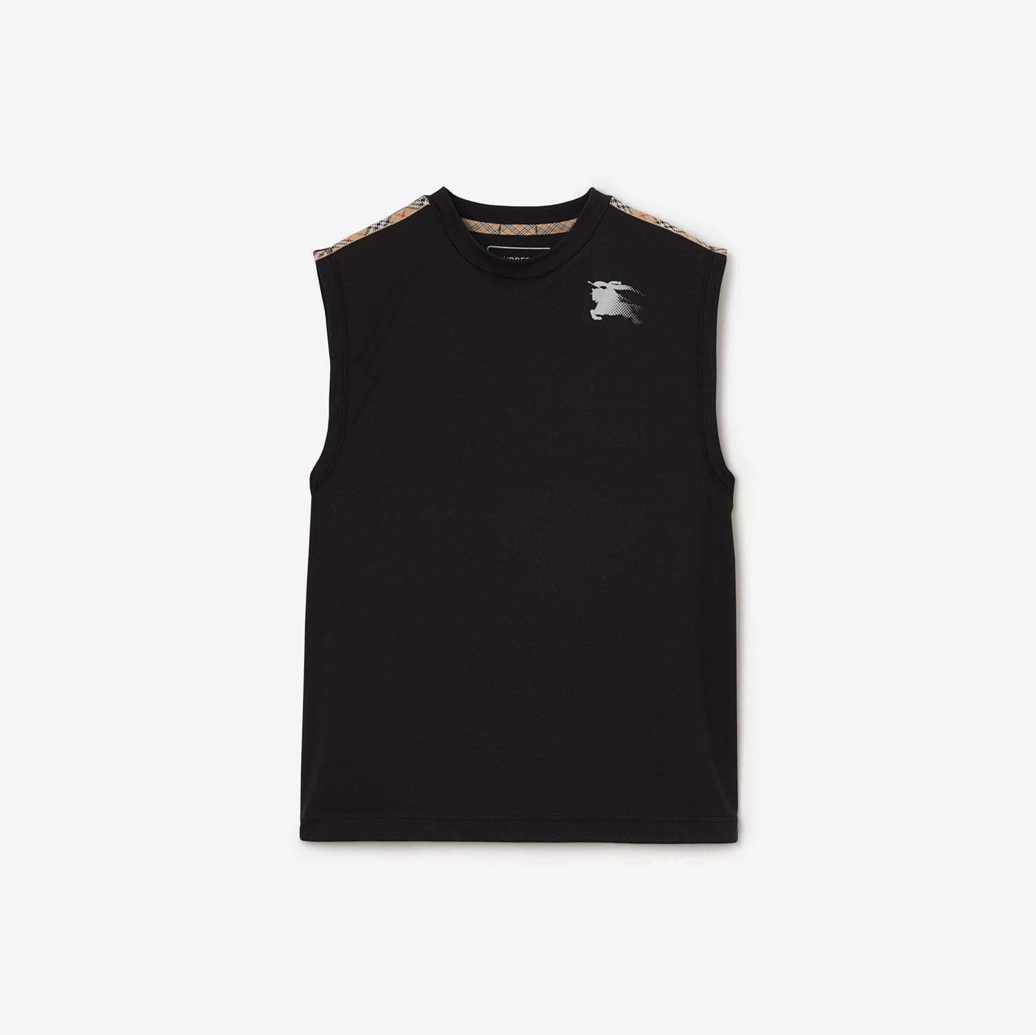 Check Trim Jersey Tank Top by BURBERRY