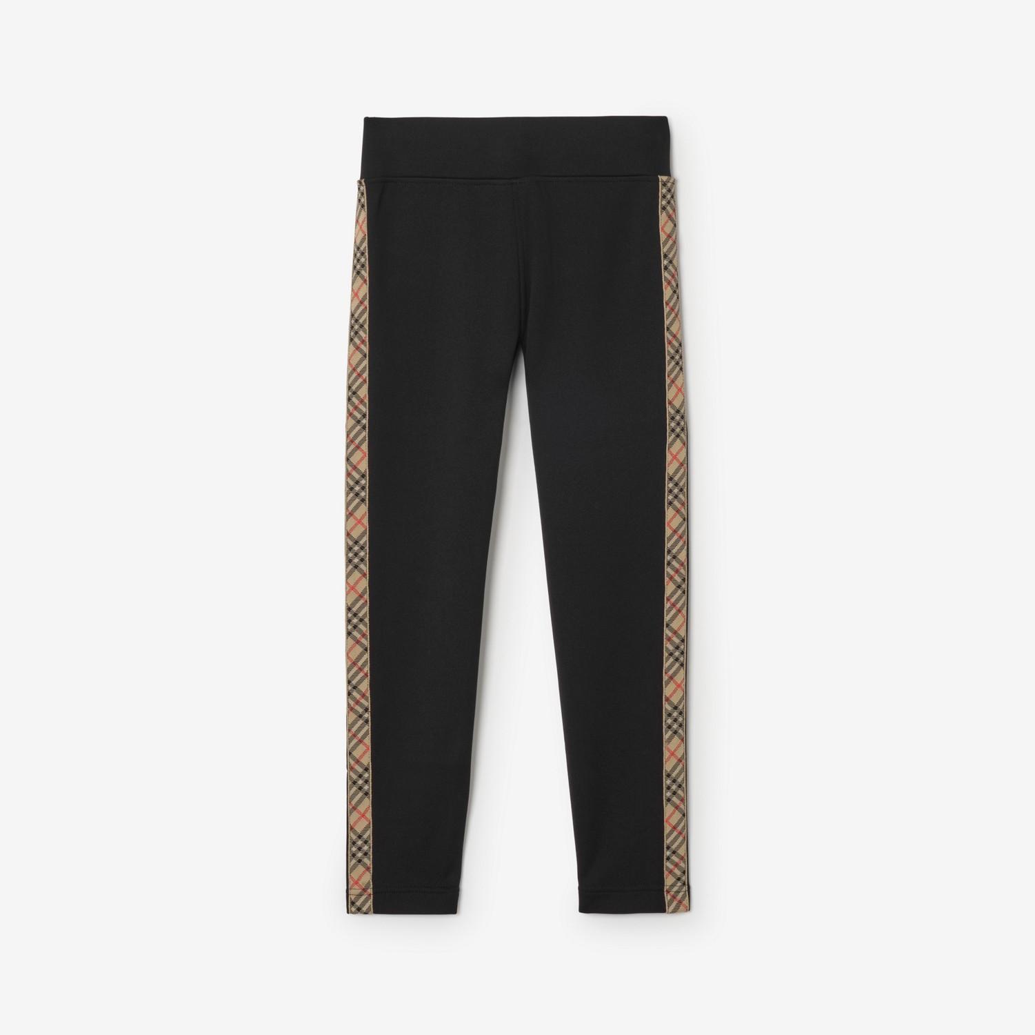Check Trim Nylon Leggings by BURBERRY