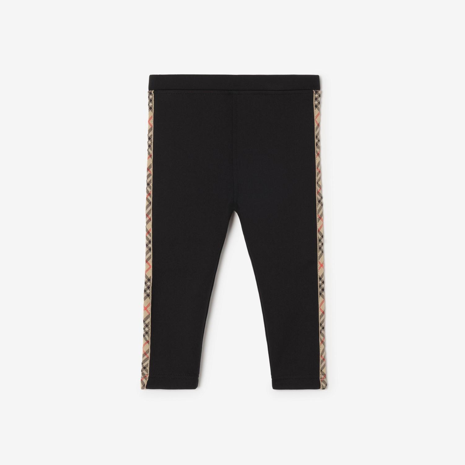 Check Trim Nylon Leggings by BURBERRY