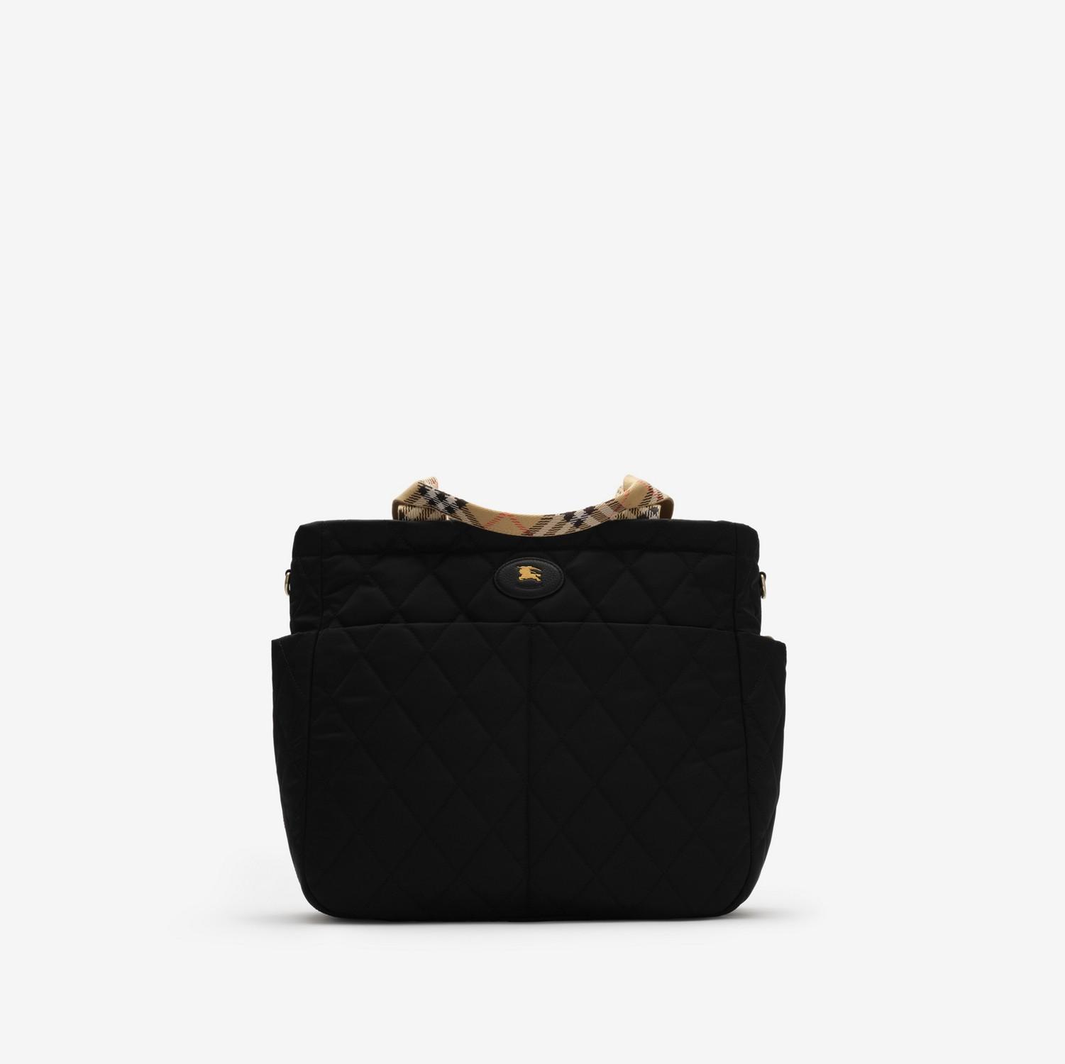 Check Trim Quilted Nylon Baby Changing Bag by BURBERRY