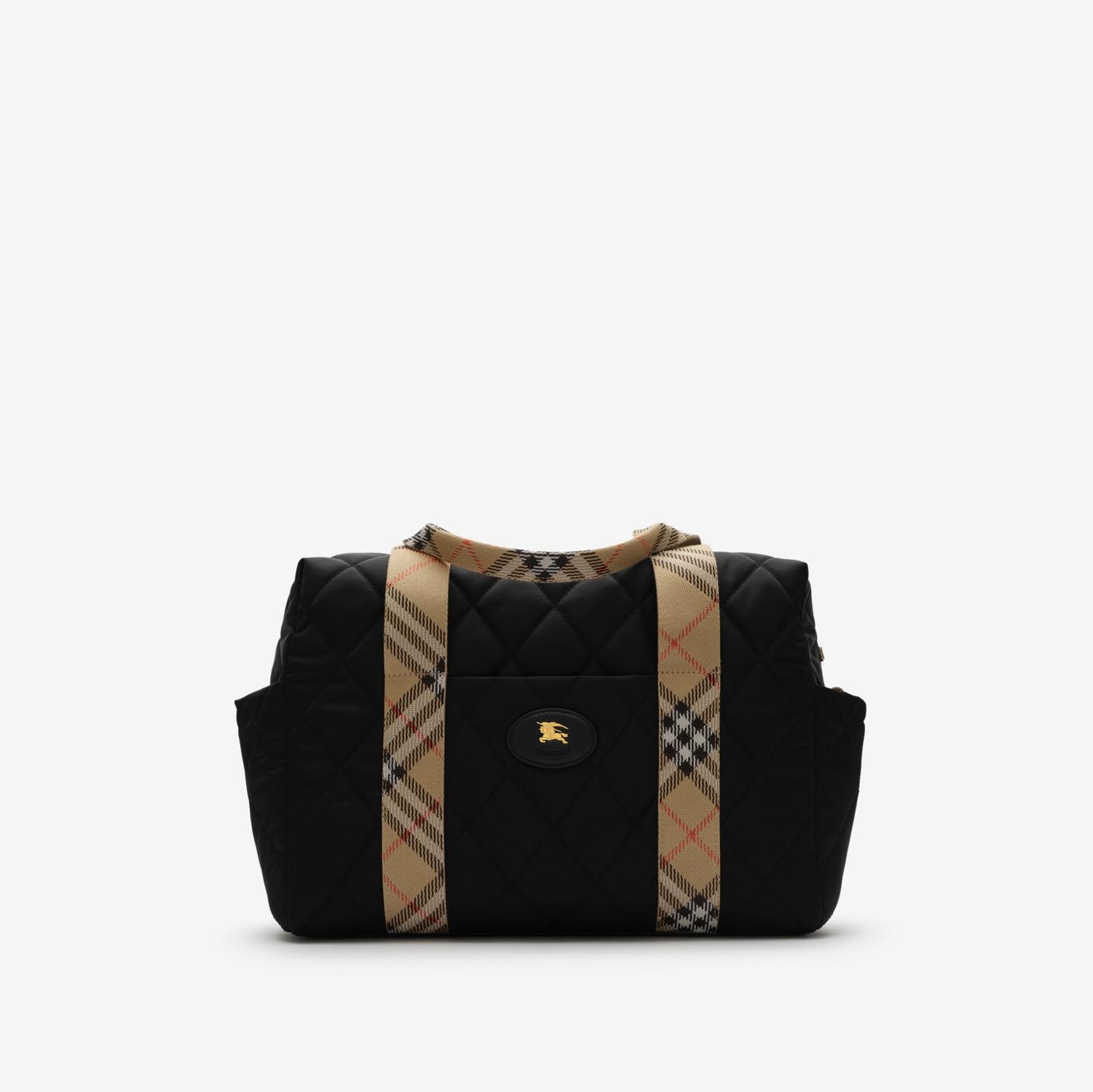 Check Trim Quilted Nylon Baby Changing Bag by BURBERRY