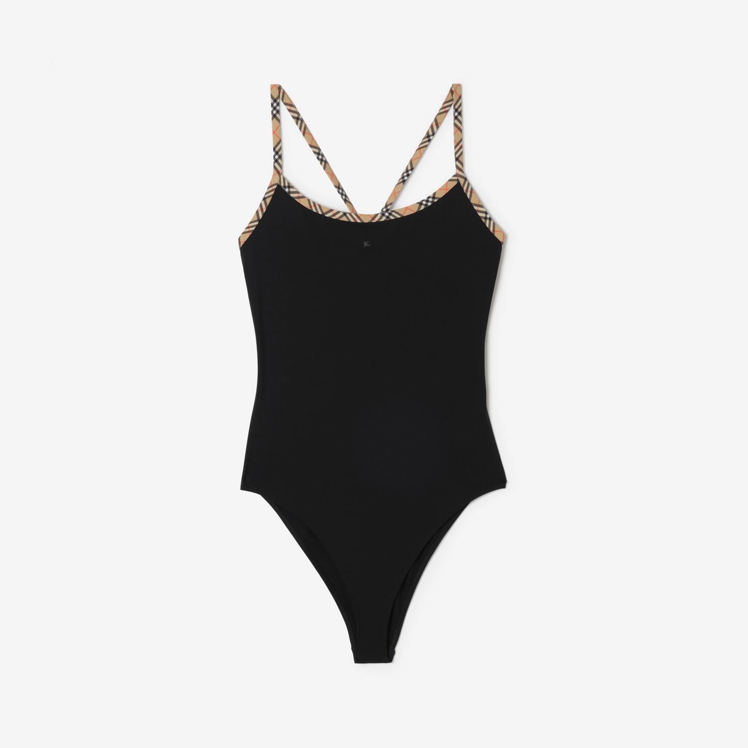Check Trim Swimsuit by BURBERRY