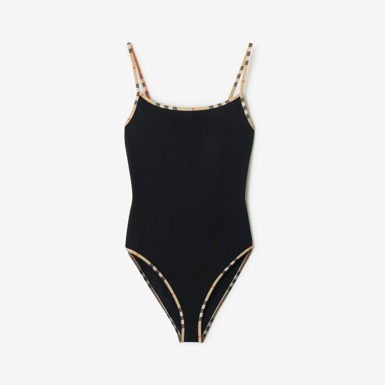 Check Trim Swimsuit by BURBERRY