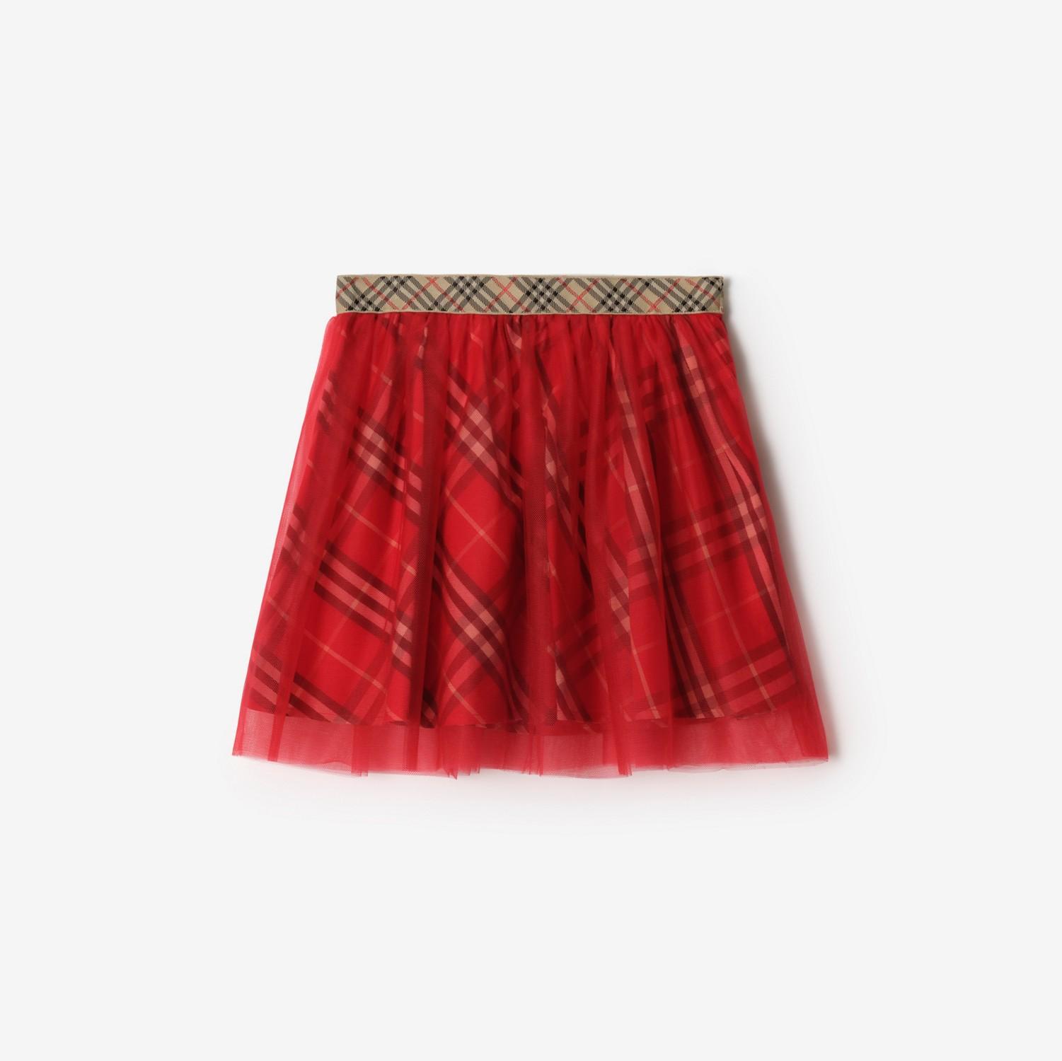 Check Tulle Skirt by BURBERRY
