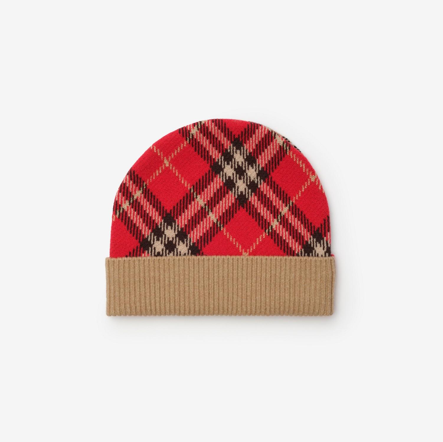 Check Wool Beanie by BURBERRY