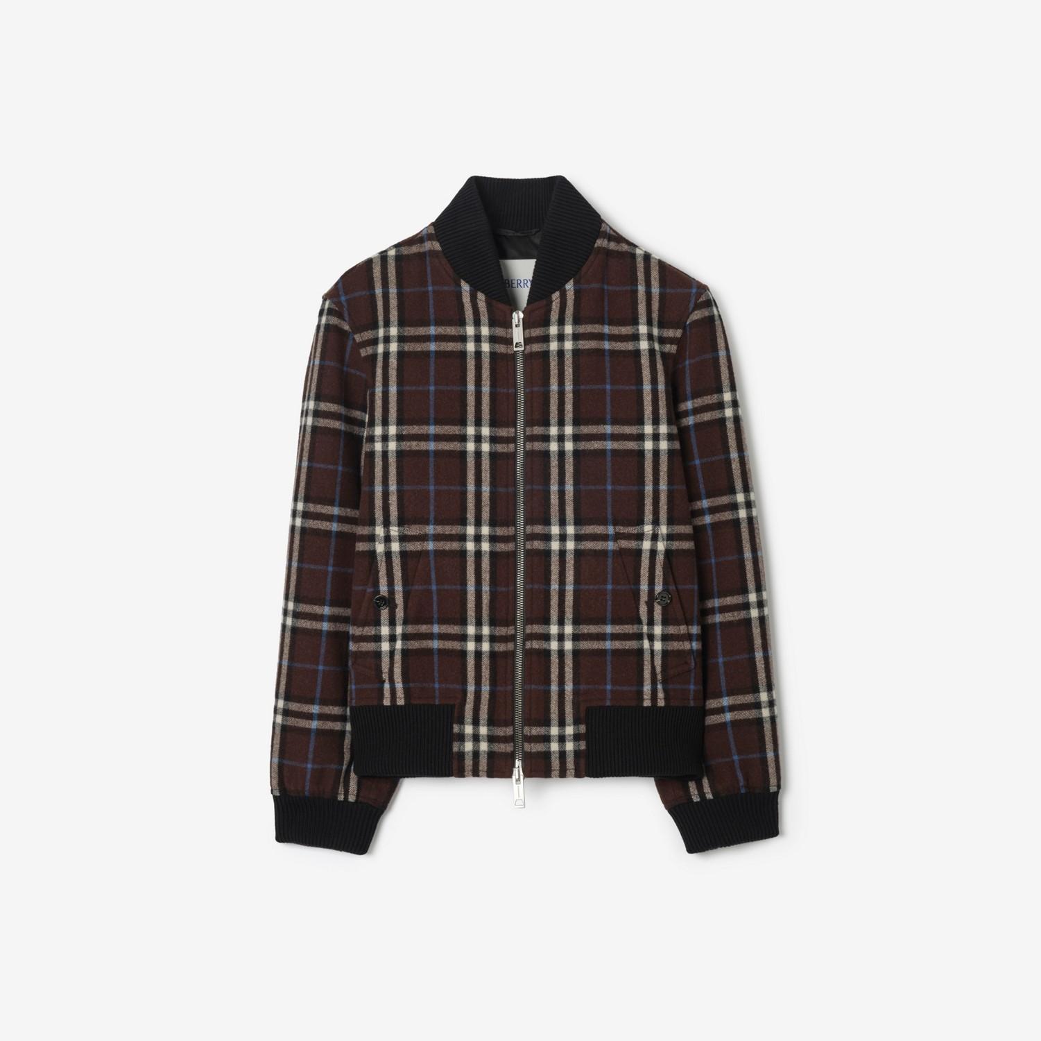 Check Wool Bomber Jacket by BURBERRY