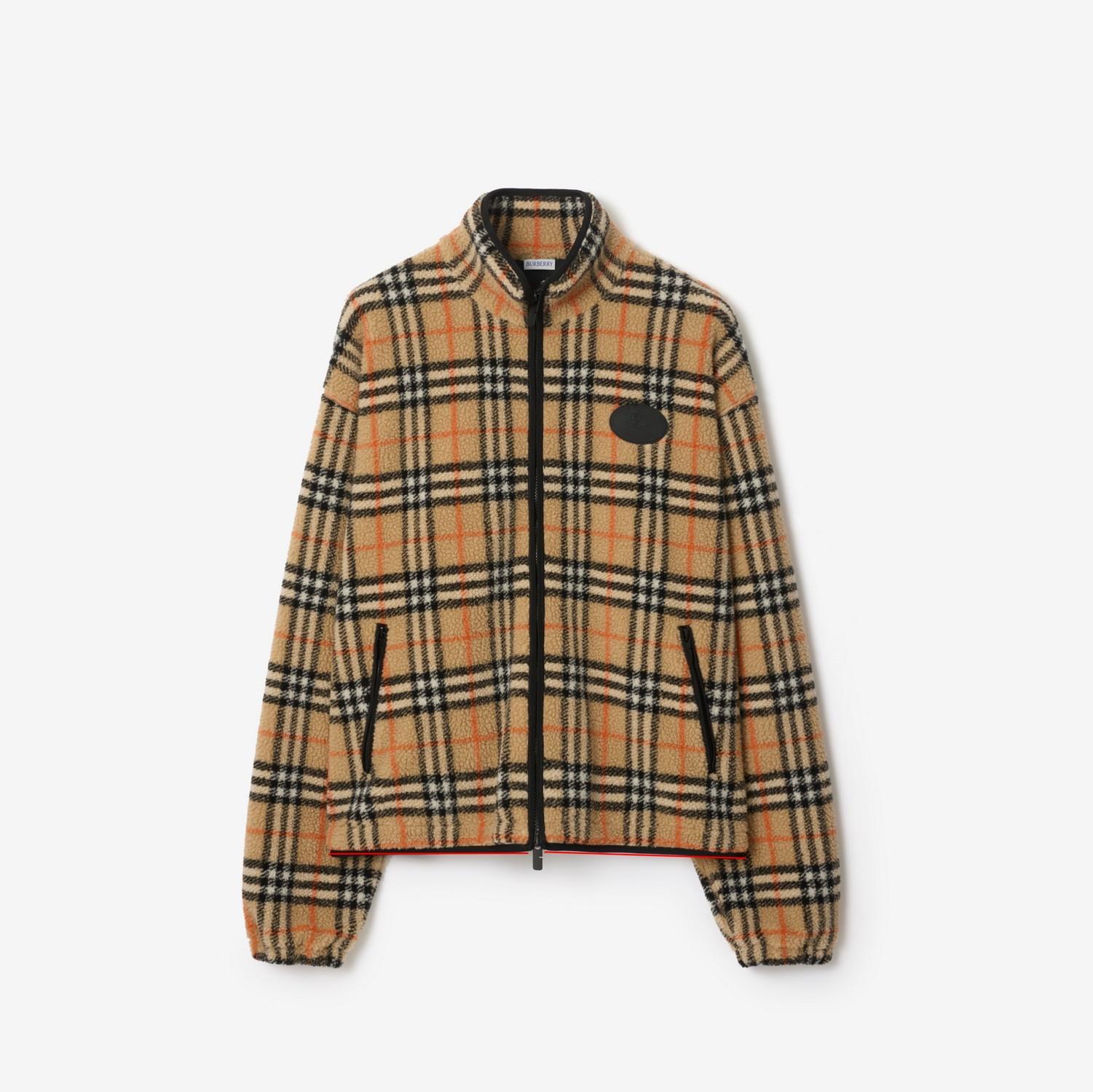 Check Wool Cashmere Blend Fleece by BURBERRY