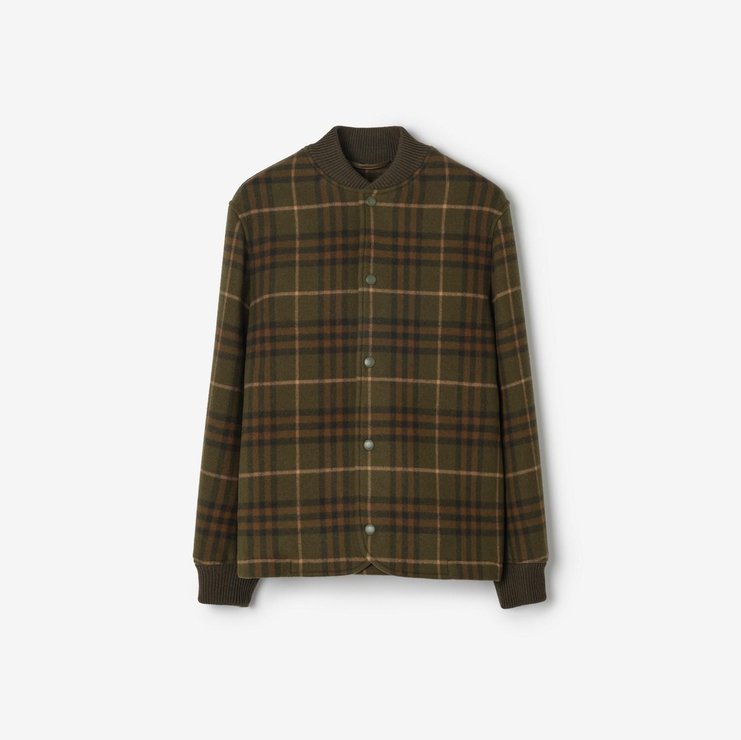 Check Wool Cashmere Bomber Jacket by BURBERRY