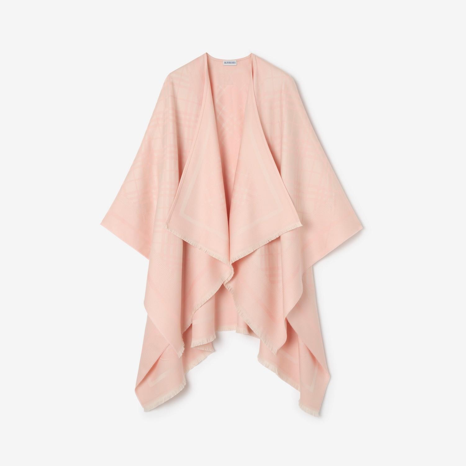 Check Wool Cashmere Cape by BURBERRY
