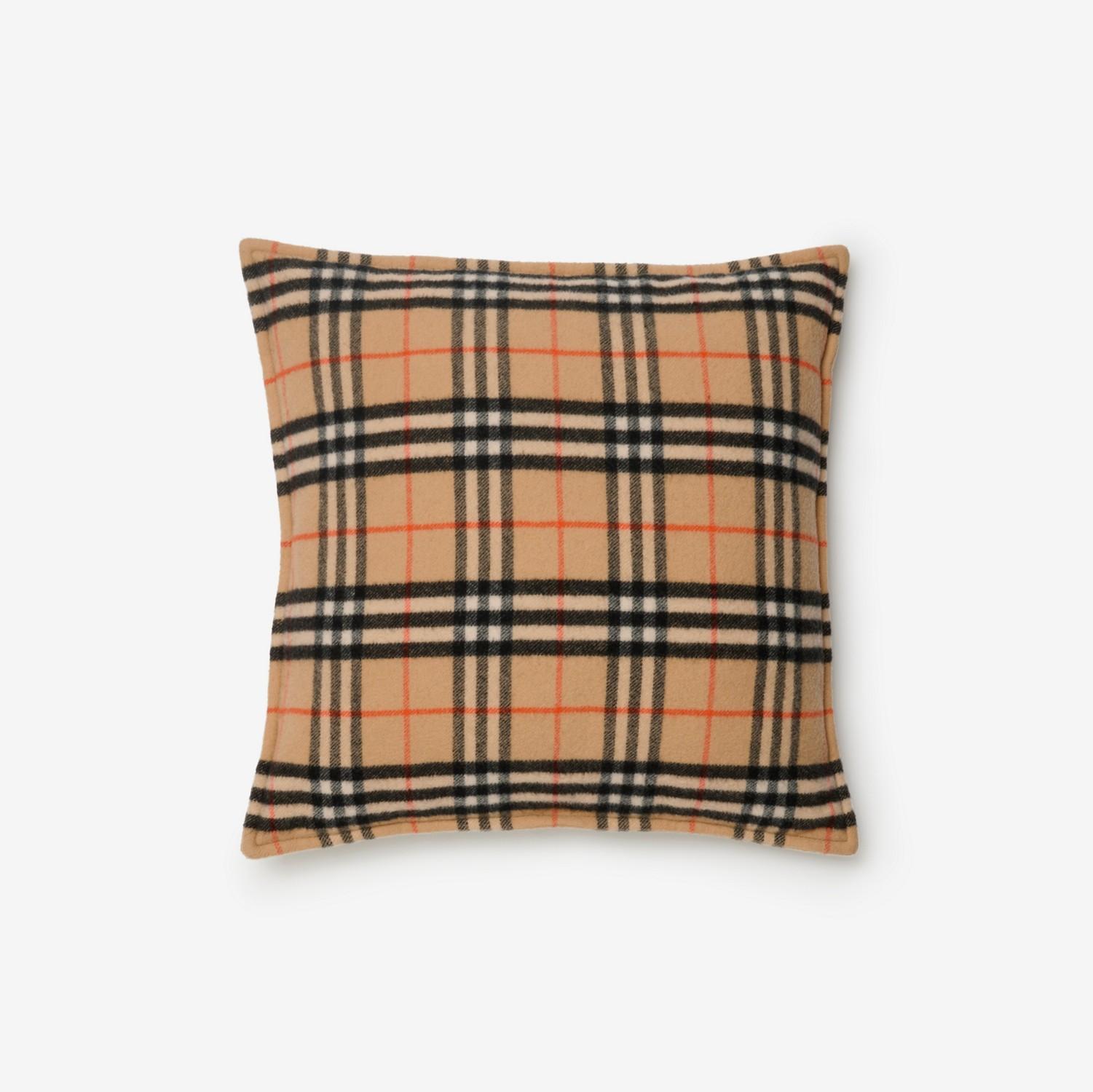 Check Wool Cashmere Cushion by BURBERRY