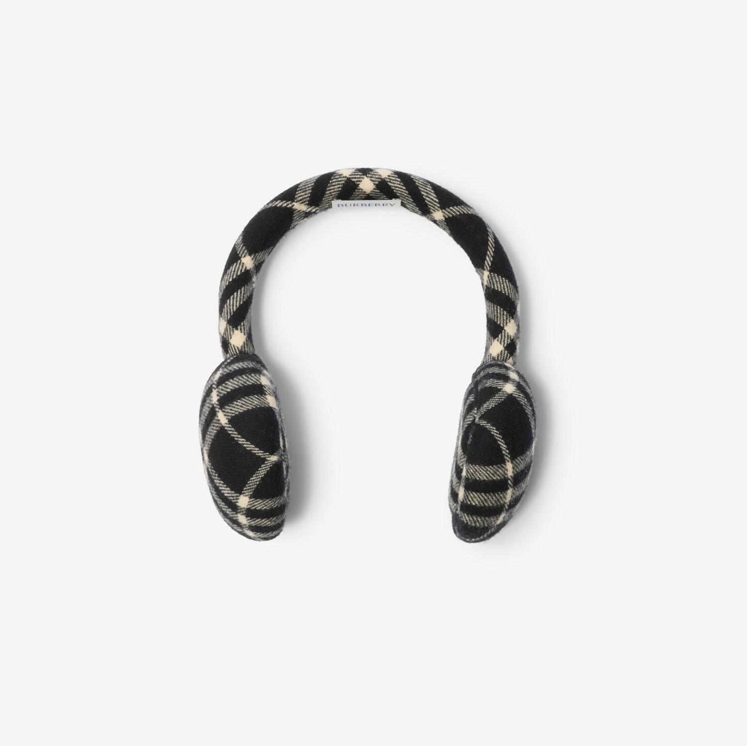 Check Wool Cashmere Earmuffs by BURBERRY