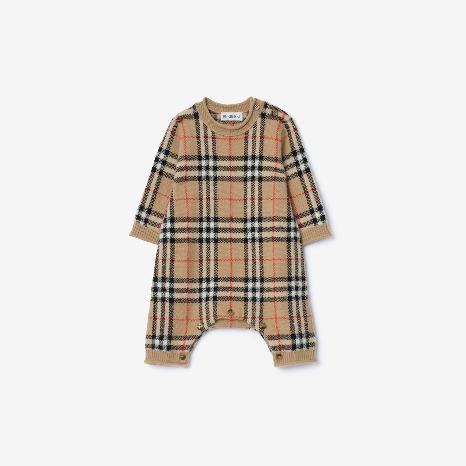 Check Wool Cashmere Jumpsuit by BURBERRY