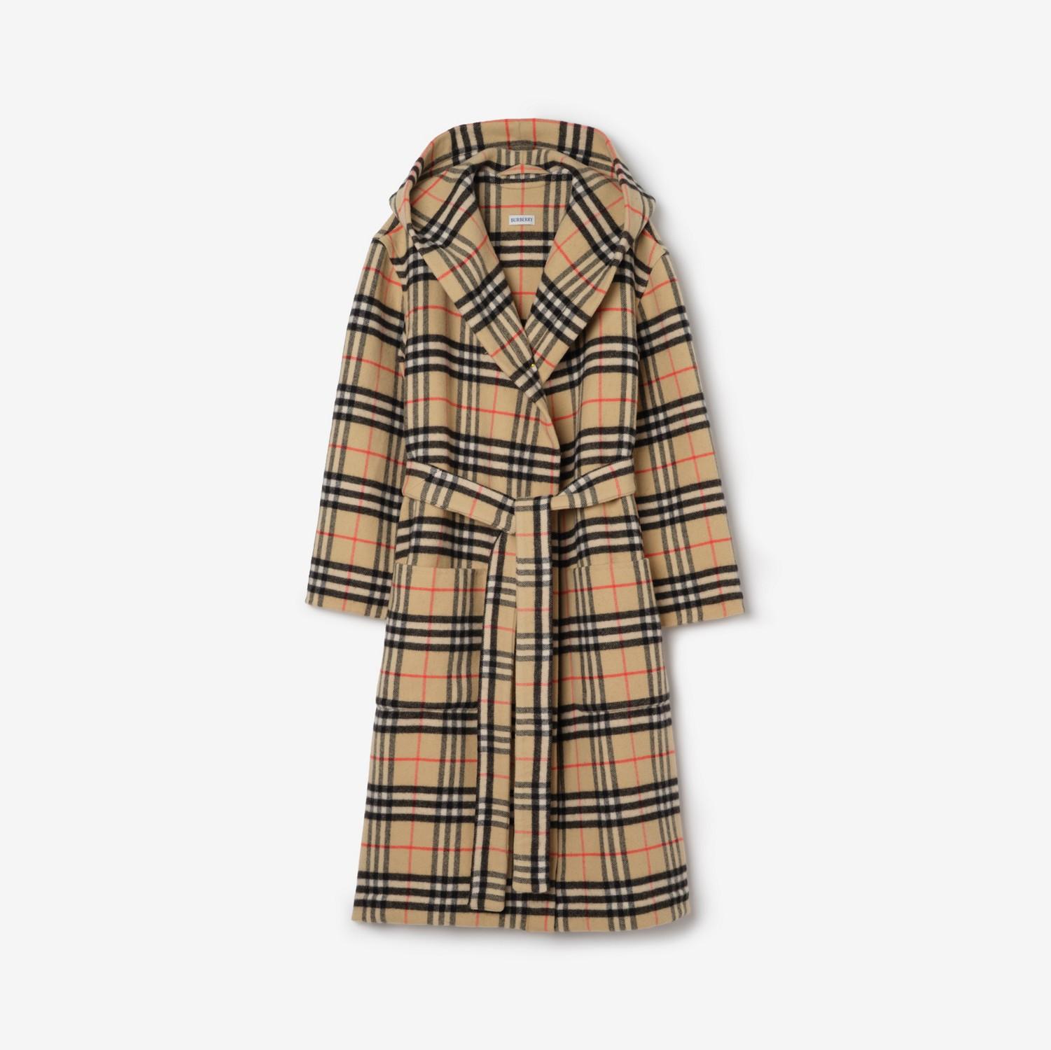Check Wool Cashmere Robe by BURBERRY