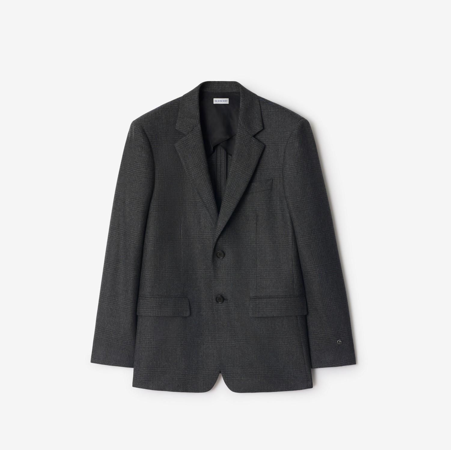 Check Wool Cashmere Tailored Jacket by BURBERRY