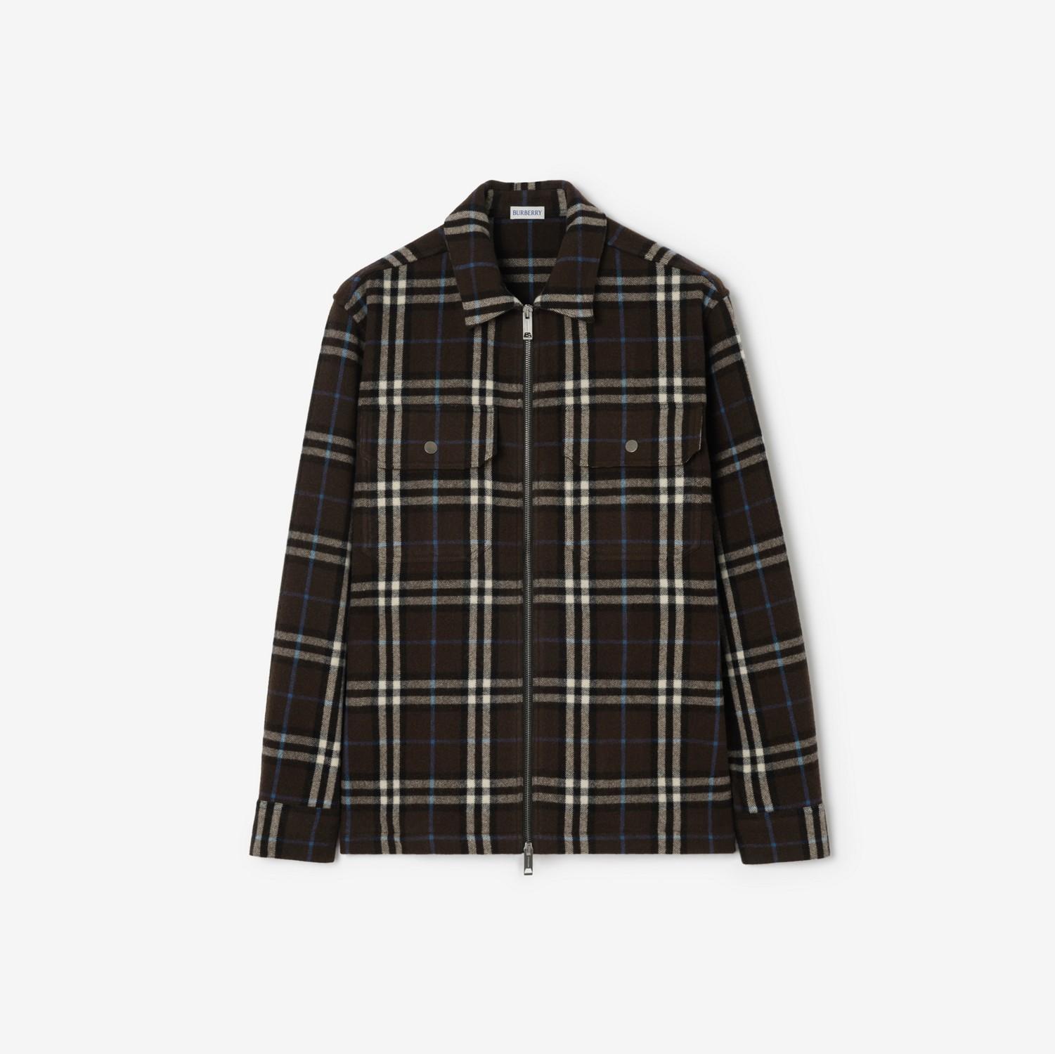 Check Wool Flannel Overshirt by BURBERRY