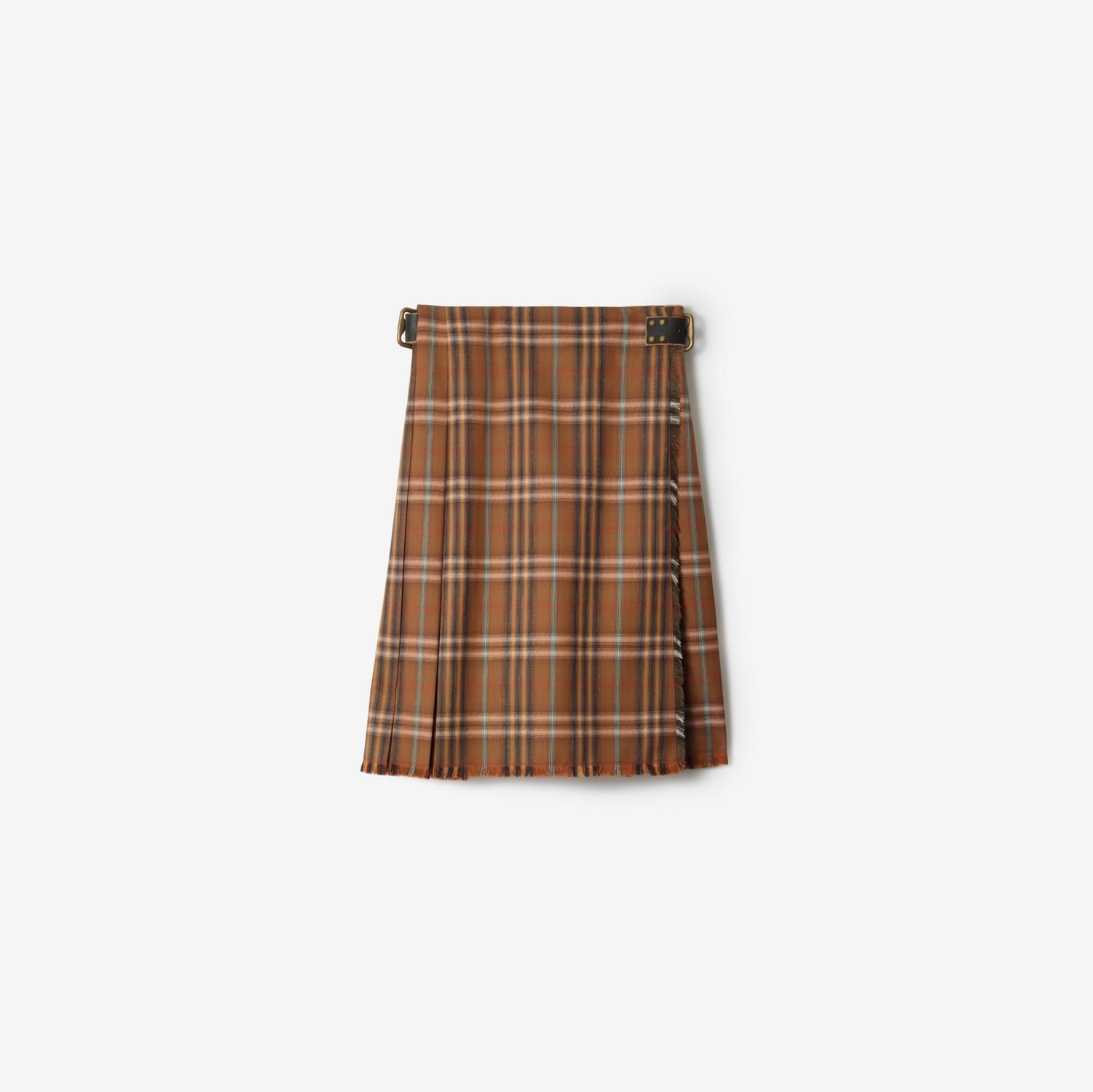 Check Wool Kilt by BURBERRY
