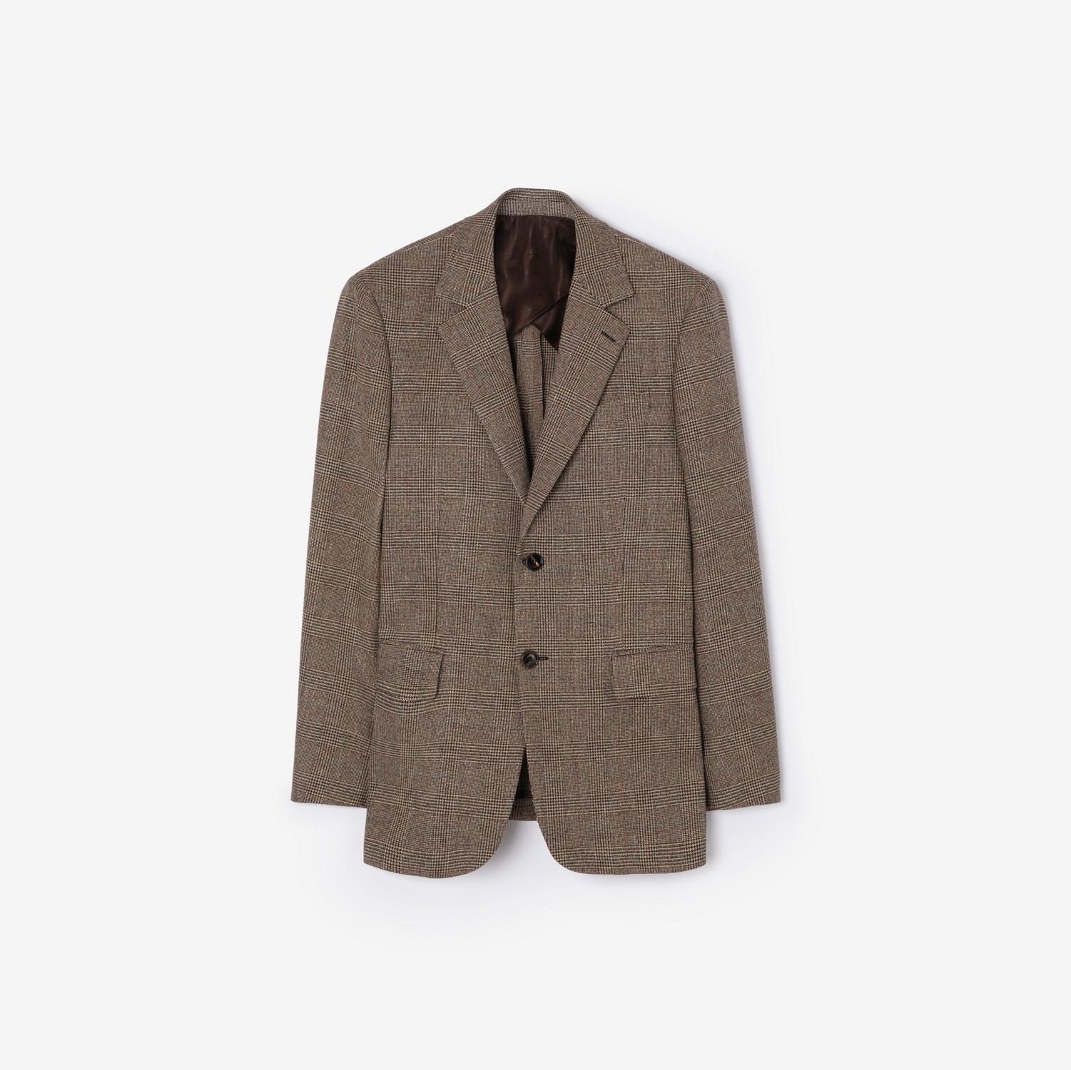 Check Wool Linen Blend Sloane Tailored Jacket by BURBERRY
