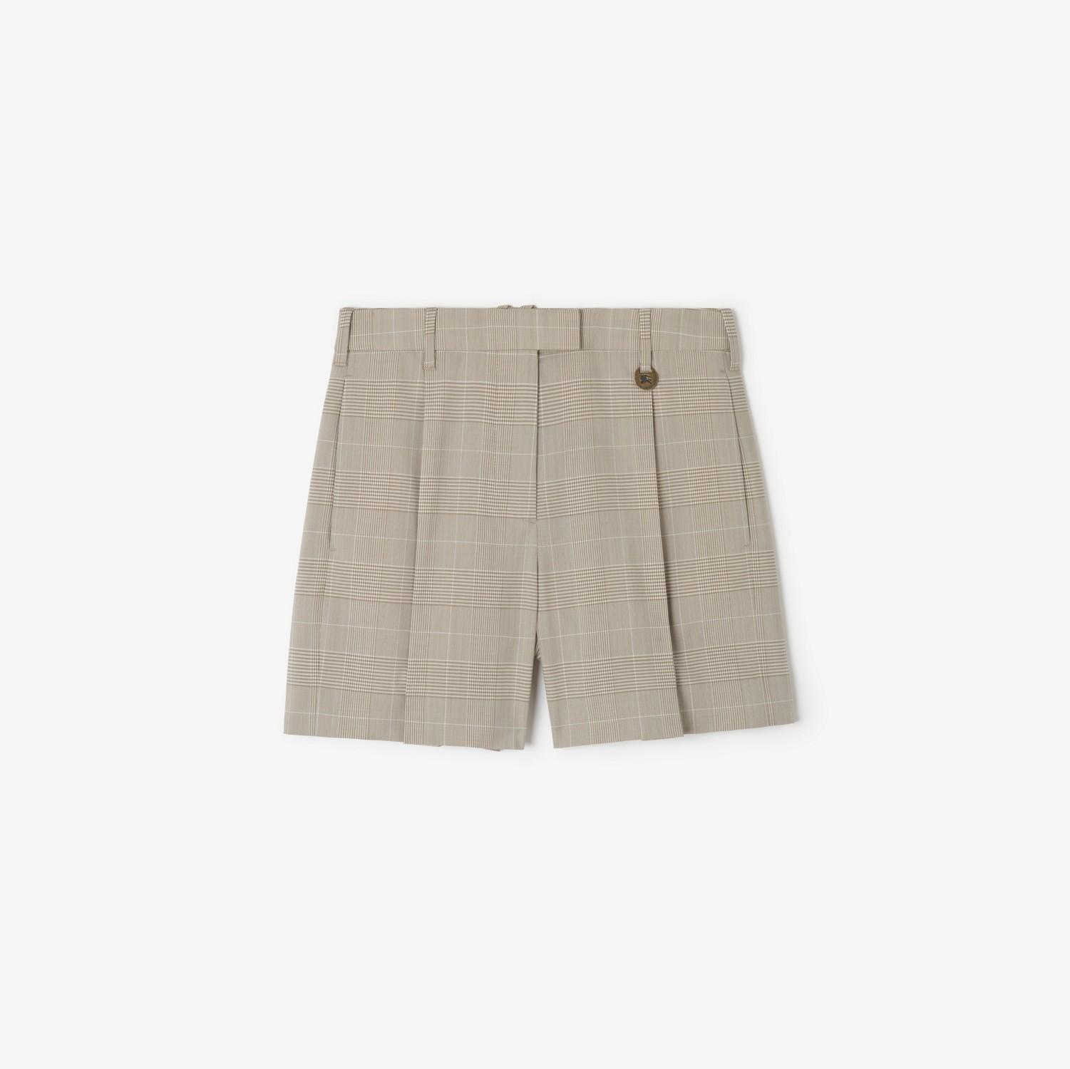 Check Wool Tailored Shorts by BURBERRY