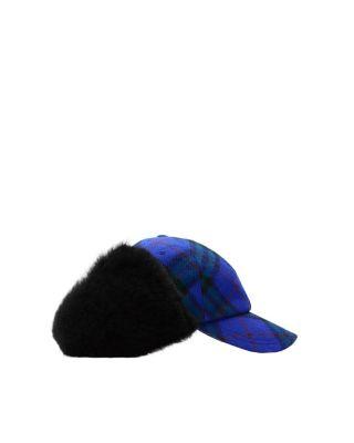 Check Wool Trapper Cap by BURBERRY