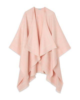 Check Wool & Cashmere Cape by BURBERRY