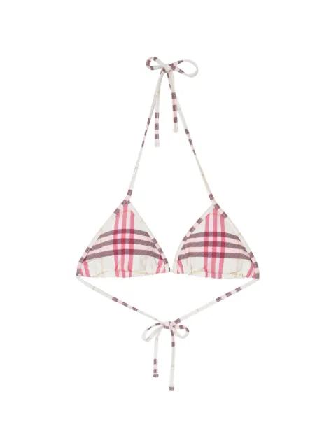 Check bikini top by BURBERRY