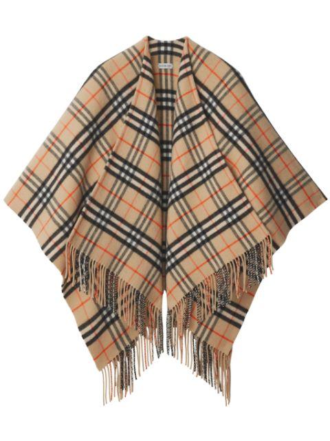 Check cape by BURBERRY