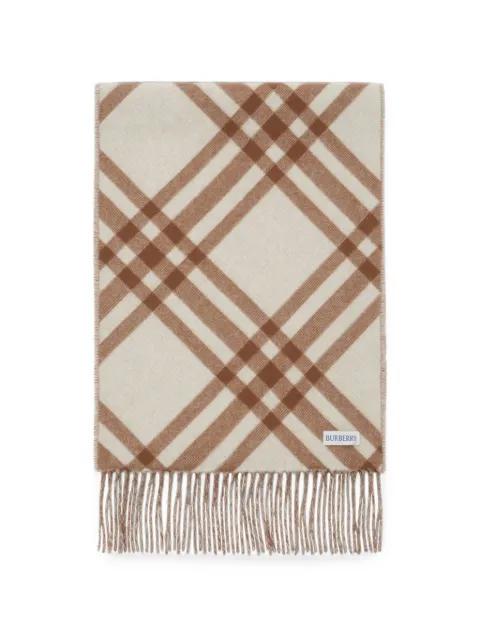 Check cashmere scarf by BURBERRY