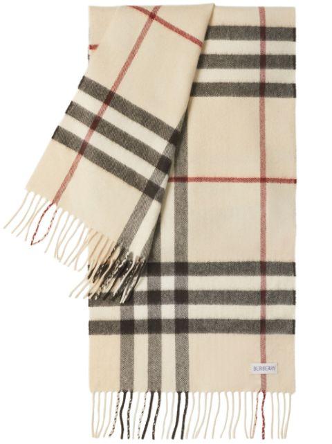 Check cashmere scarf by BURBERRY