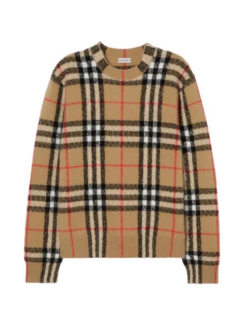 Check cashmere sweater by BURBERRY