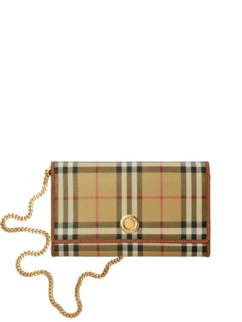 Check chain-strap clutch by BURBERRY