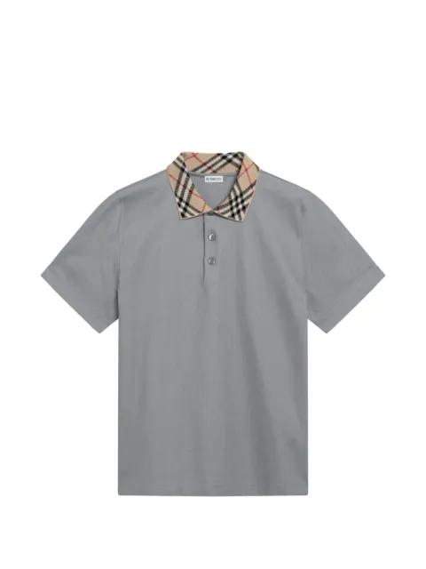 Check-collar polo shirt by BURBERRY
