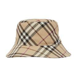 Check cotton blend bucket hat by BURBERRY
