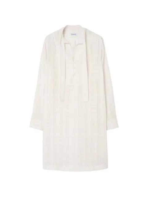 Check cotton voile dress by BURBERRY