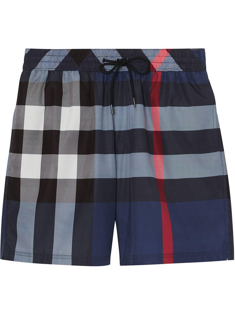 Check drawstring swim shorts by BURBERRY