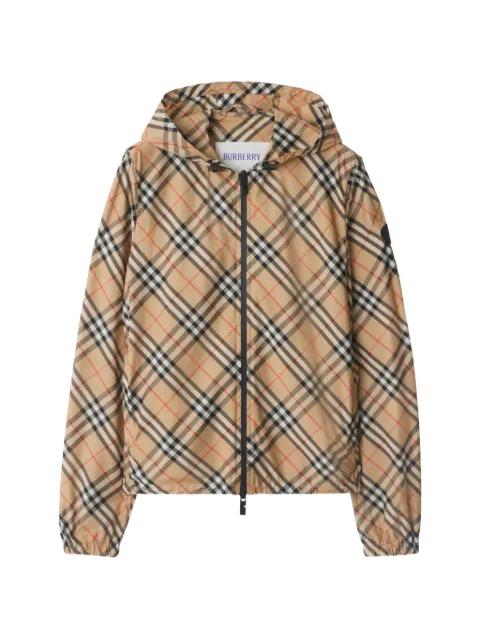 Check hoodied jacket by BURBERRY