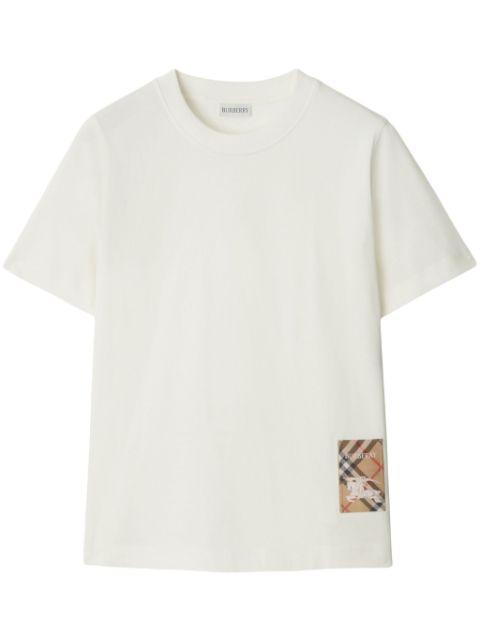 Check-label cotton T-shirt by BURBERRY