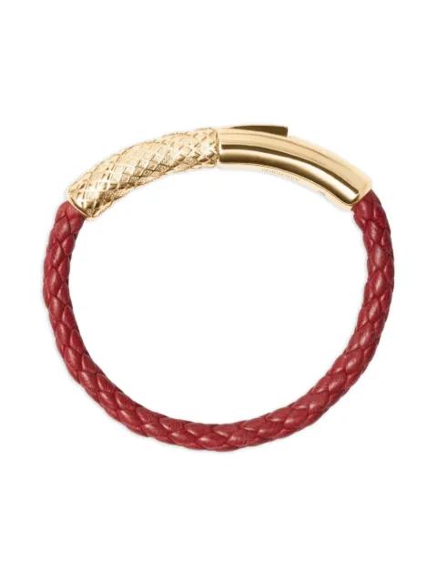 Check leather bracelet by BURBERRY