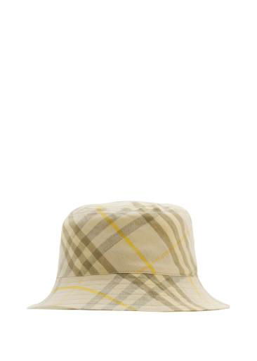 Check linen bucket hat by BURBERRY