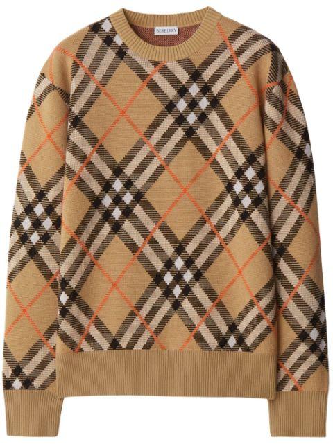 Check long-sleeve sweatshirt by BURBERRY
