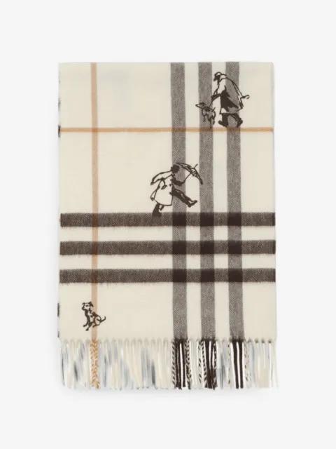 Check mates cashmere scarf by BURBERRY