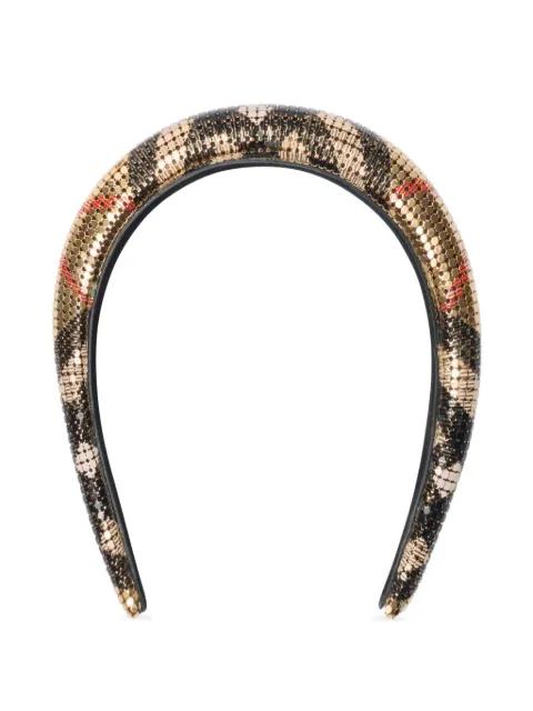 Check mesh headband by BURBERRY
