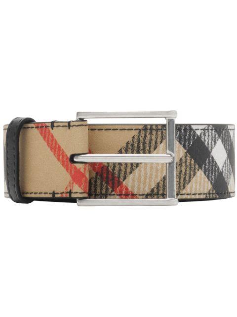 Check-pattern belt by BURBERRY