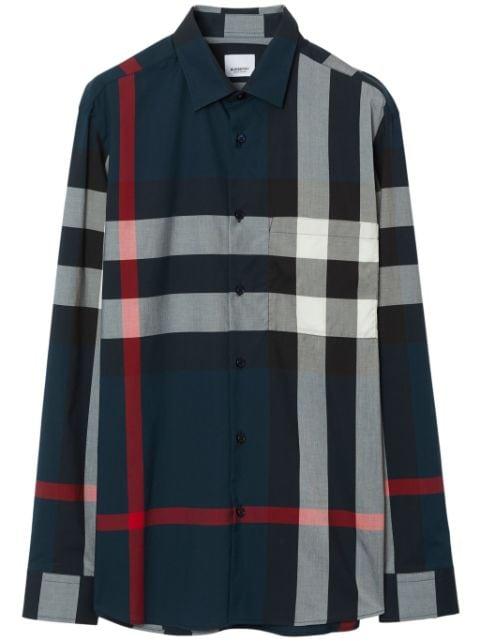 Check-pattern cotton shirt by BURBERRY