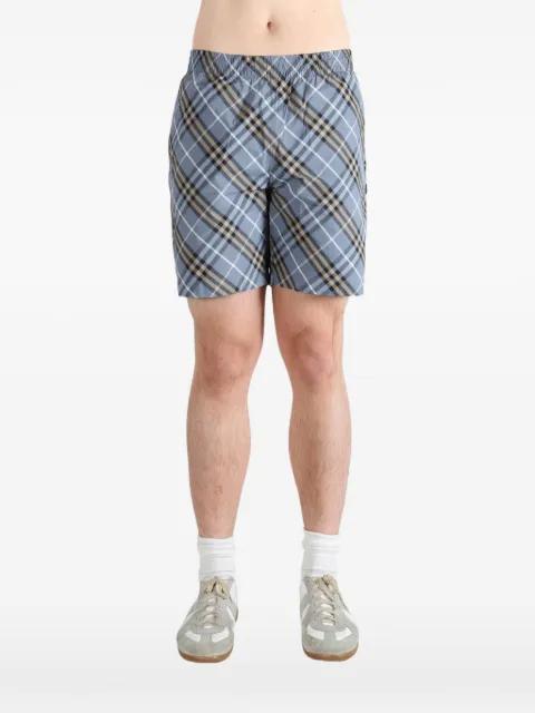 Check-pattern elasticated-waist swim shorts by BURBERRY