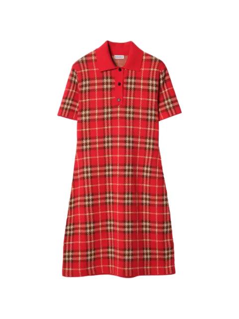 Check polo shirt dress by BURBERRY