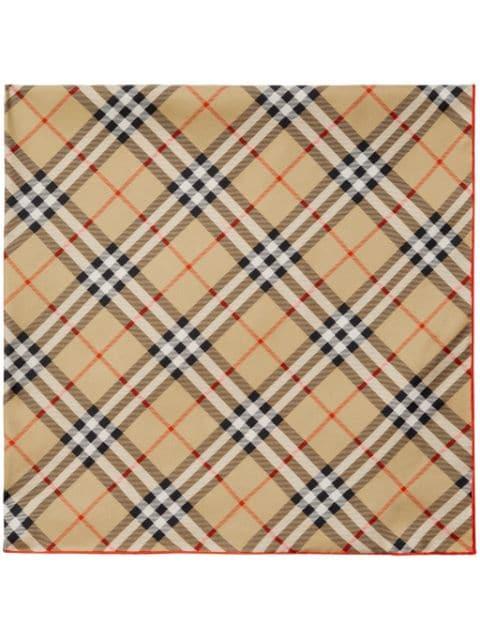 Check silk scarf by BURBERRY