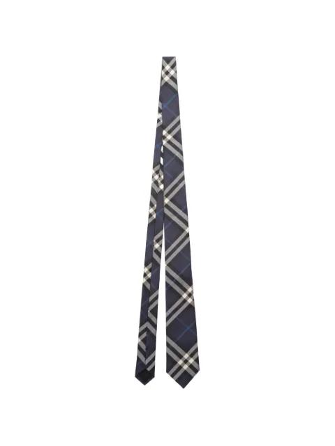 Check silk tie by BURBERRY