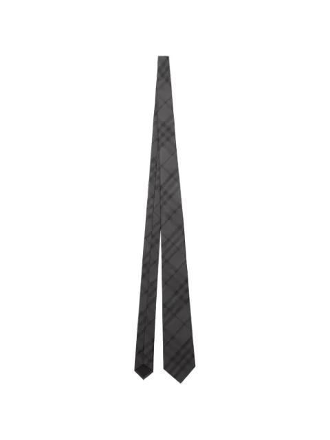 Check silk tie by BURBERRY