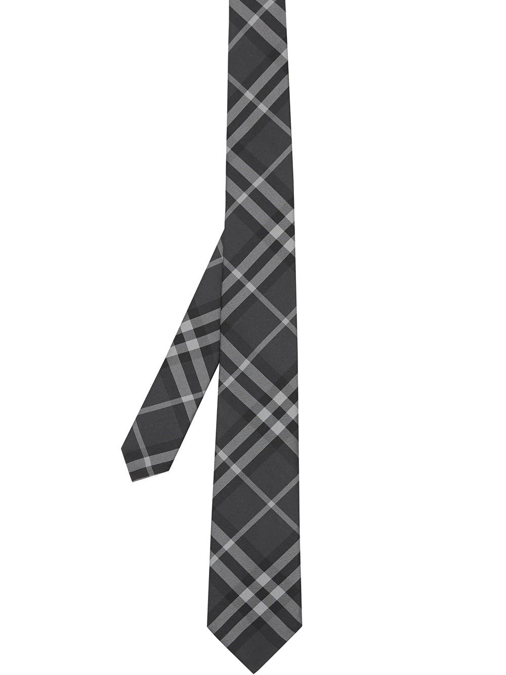 Check silk tie by BURBERRY