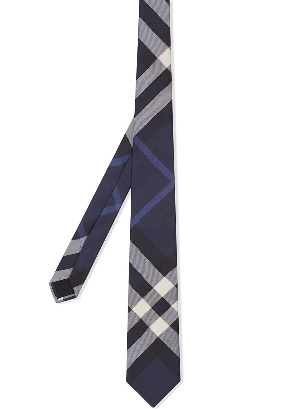 Check silk tie by BURBERRY